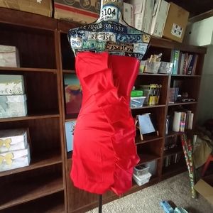 Wishes Wishes Wishes Red Strapless Dress